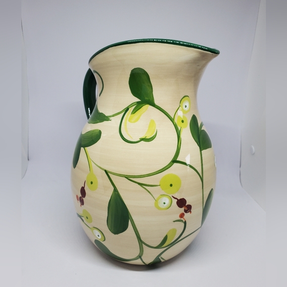 Discontinued Paula Deen "Home For The Holidays" Pitcher. 80 oz, Hand-painted - Picture 4 of 14